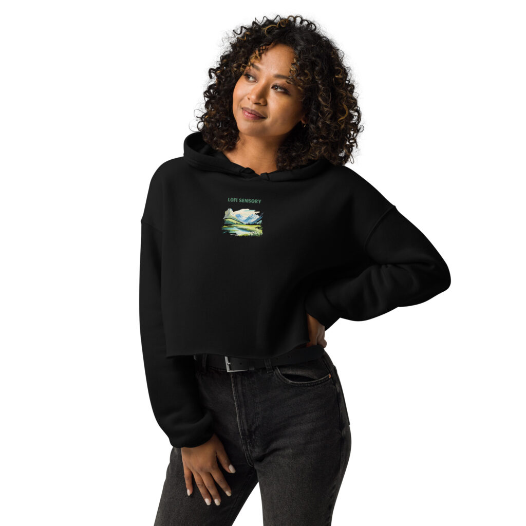 Cropped Style Hoodie: Lofi Sensory Women's Hoodie