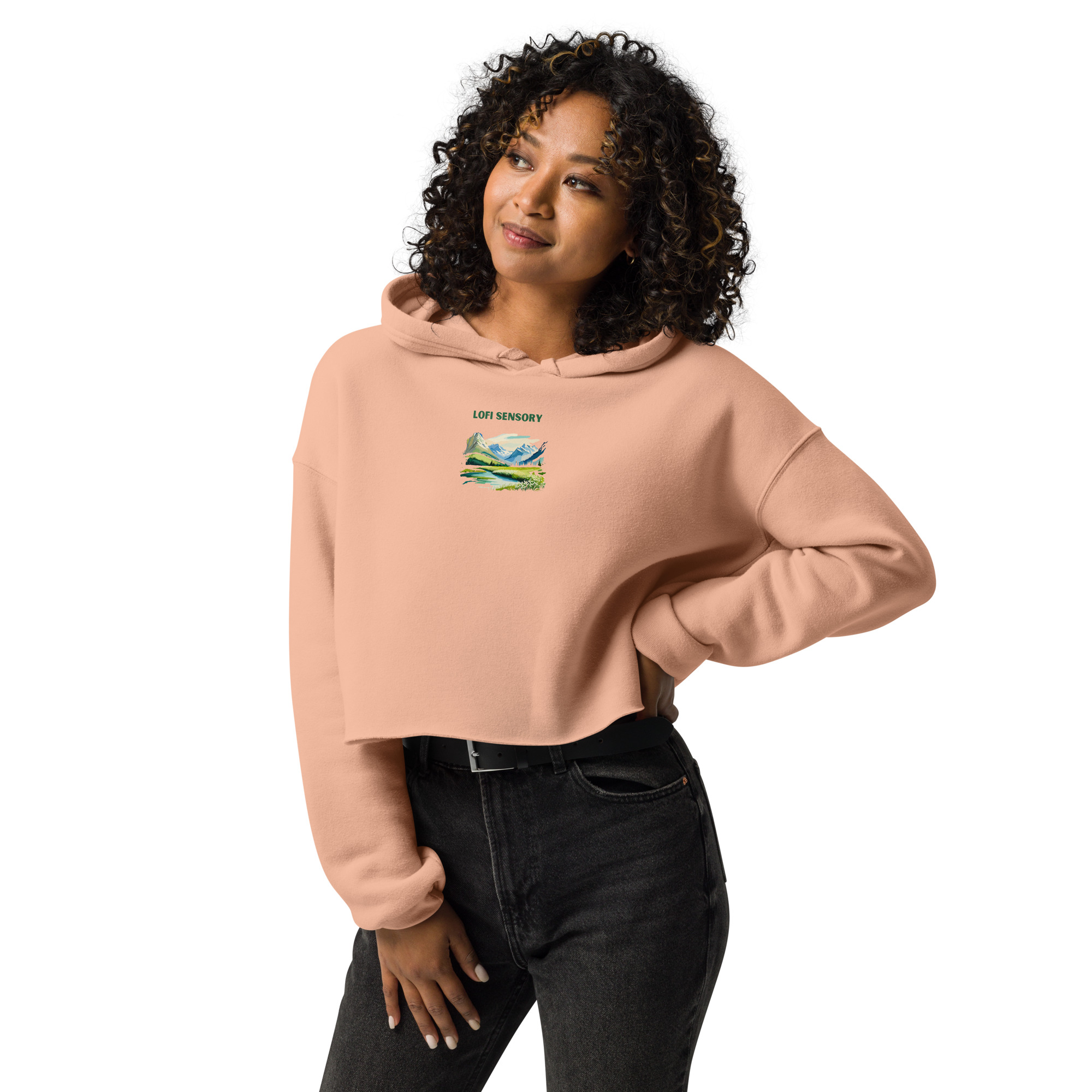 Lofi Women's Cropped Hoodie.